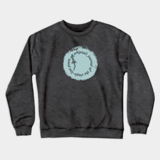 Enso-inspired Whiptail Lizard - Light Teal Crewneck Sweatshirt